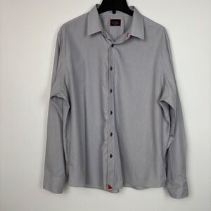 UNTUCKit‎ Rubican Mens Button Up Shirt XL Gray Wrinkle Free Long Sleeve Workwear